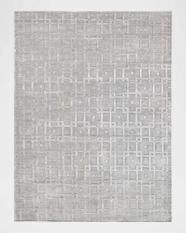 Camora Hand-Loomed Silver Rug, 6' x 9'